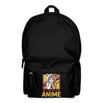Ein Mädchen liebt Anime - just a girl - Rucksack - Schwarz - Vorne