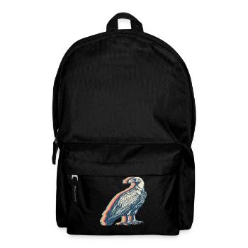 Vulture Bird Retro Line Art - Backpack - black - Front
