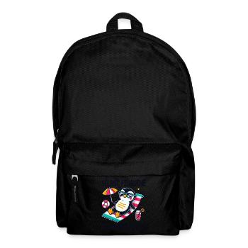Penguin Summer Holiday Break Beach Sea - Backpack - black - Front