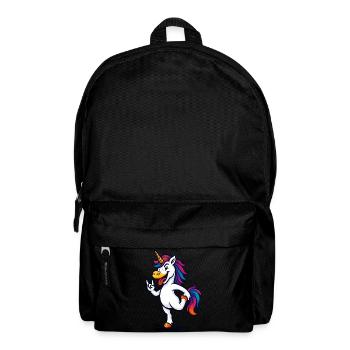 Unicorn Rockhorn Sayings Fun Design - Backpack - black - Front