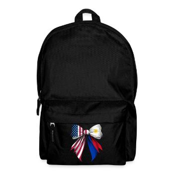 Coquette Bow Philippines Filipino Filipina Pride - Backpack - black - Front