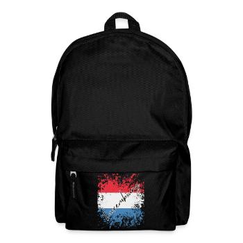 Luxembourg grunge flag, I love Luxembourg - Backpack - black - Front