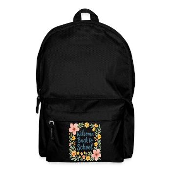 Back to School Floral Design - Backpack - black - Front