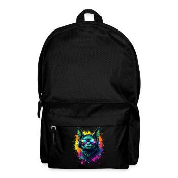 Neon Fledermaus mit Kopfhörern - Rucksack - Schwarz - Vorne