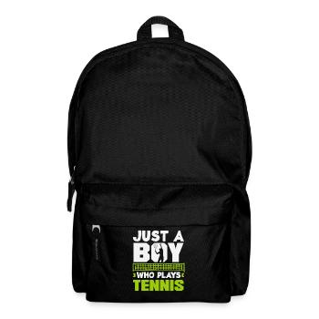 Nur Ein Junge Der Tennis Spielt - Rucksack - Schwarz - Vorne