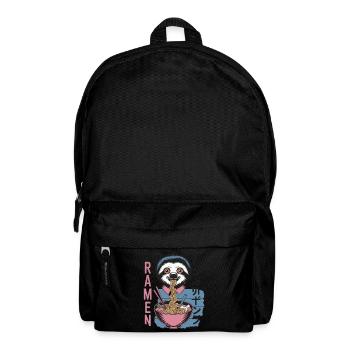 Faultier isst Ramen Japan Nudel Design - Rucksack - Schwarz - Vorne