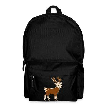 Cute Deer Playful Illustration Caribou - Backpack - black - Front
