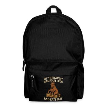 Mein Therapeut Hat Vier Beine Und Frisst Heu - Rucksack - Schwarz - Vorne