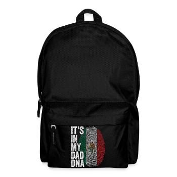 Mexikanische Flagge Mexikanischer Papa Fußabdruck - Rucksack - Schwarz - Vorne