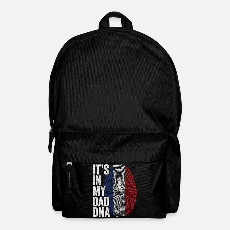 Drapeau France Empreinte Papa Français - Sac à dos - noir