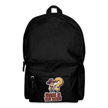 Western Cowboy Guessing Game T-Shirt - Backpack - black - Front