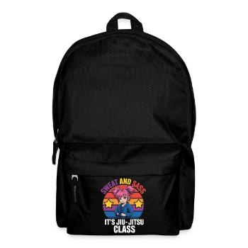 Conception de motivation de Jiu-Jitsu avec un personnage d’anime - Sac à dos - noir - Devant