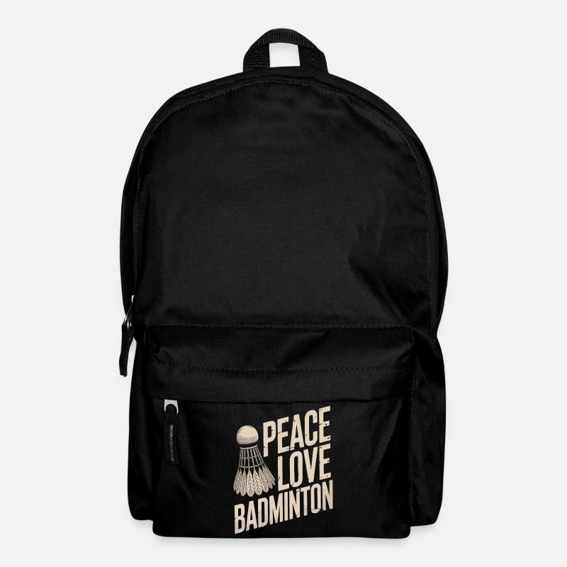 Conception de badminton Peace Love - Sac à dos - noir