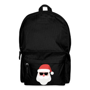 Bonhomme de neige de Noël avec lunettes de soleil - Sac à dos - noir - Devant
