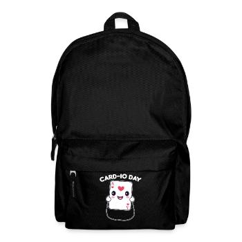 Card-io day Card game Word game with sports - Backpack - black - Front