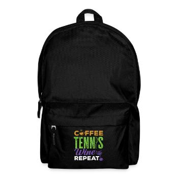 Tennis Coffee Wine Replay Tennis Player - Backpack - black - Front