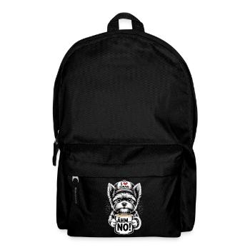 Yorkshire Terrier Lustiger Hund mit Kaffeetasse  - Rucksack - Schwarz - Vorne