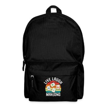 Dicton Retro Mah Jongg - Live Laugh Mahjong - Sac à dos - noir - Devant