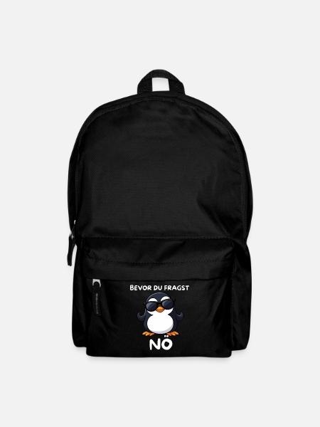 Pinguin mit Sonnenbrille NÖ - Rucksack - Schwarz