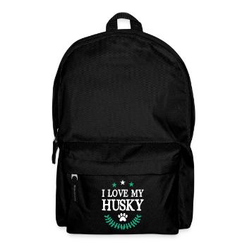 I Love my Husky - Rucksack - Schwarz - Vorne