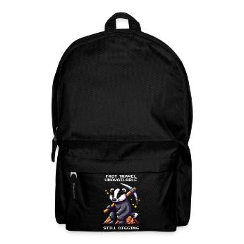 Voyage rapide indisponible | Blaireau, fouilles, humour - Sac à dos - noir - Devant