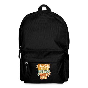 Conception typographique de motivation persistante - Sac à dos - noir - Devant