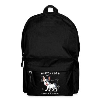 Tableau d’anatomie amusant du bouledogue français Frenchie Dog - Sac à dos - noir - Devant