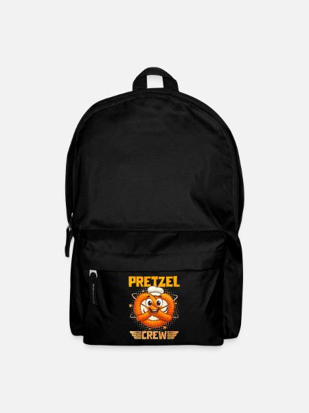 Bretzel Pretzel Bäcker mit Lächeln - Rucksack - Schwarz