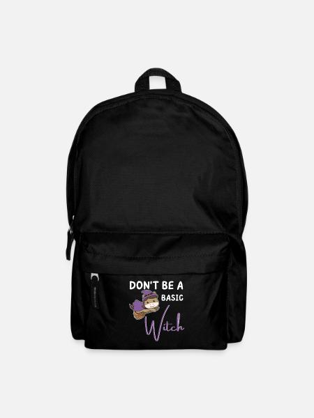 Pferd Halloween Hexe Hexen don't be a basic witch - Rucksack - Schwarz