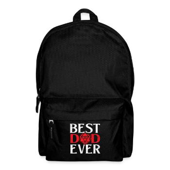 Best Dad Ever D20 Tabletop RPG Gift For Gamer Dads - Backpack - black - Front