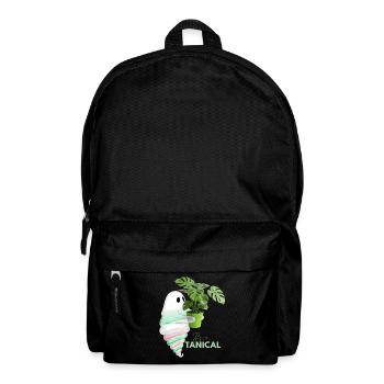 Tropischer Monstera und Glossy Zapfen - Rucksack - Schwarz - Vorne