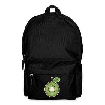 Tranche de kiwi juteuse Graphique de fruits minimaliste - Sac à dos - noir - Devant