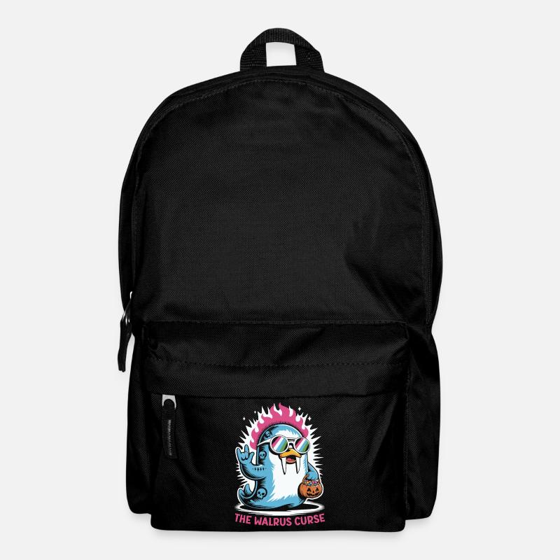 Walrus Punk Rocker Halloween - Sac à dos - noir