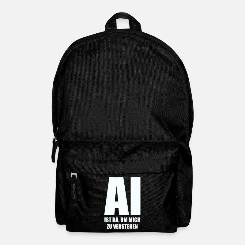 AI is here to understand me - in white - Backpack - black