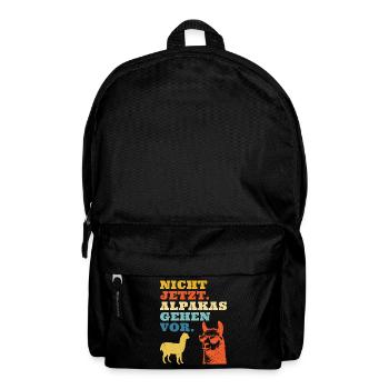 Fan d'alpagas PAS MAINTENANT LES ALPAGAS AVANT TOUT Drôle - Sac à dos - noir - Devant