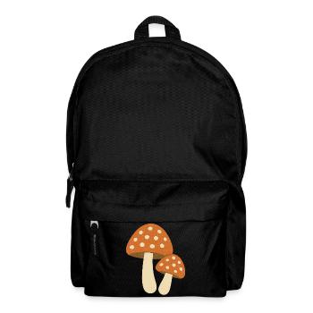 Charming mushroom illustration for nature lovers - Backpack - black - Front