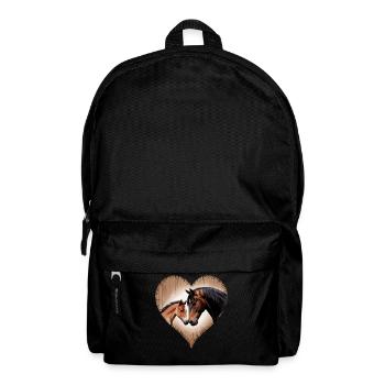 Pferde Herz - Rucksack - Schwarz - Vorne