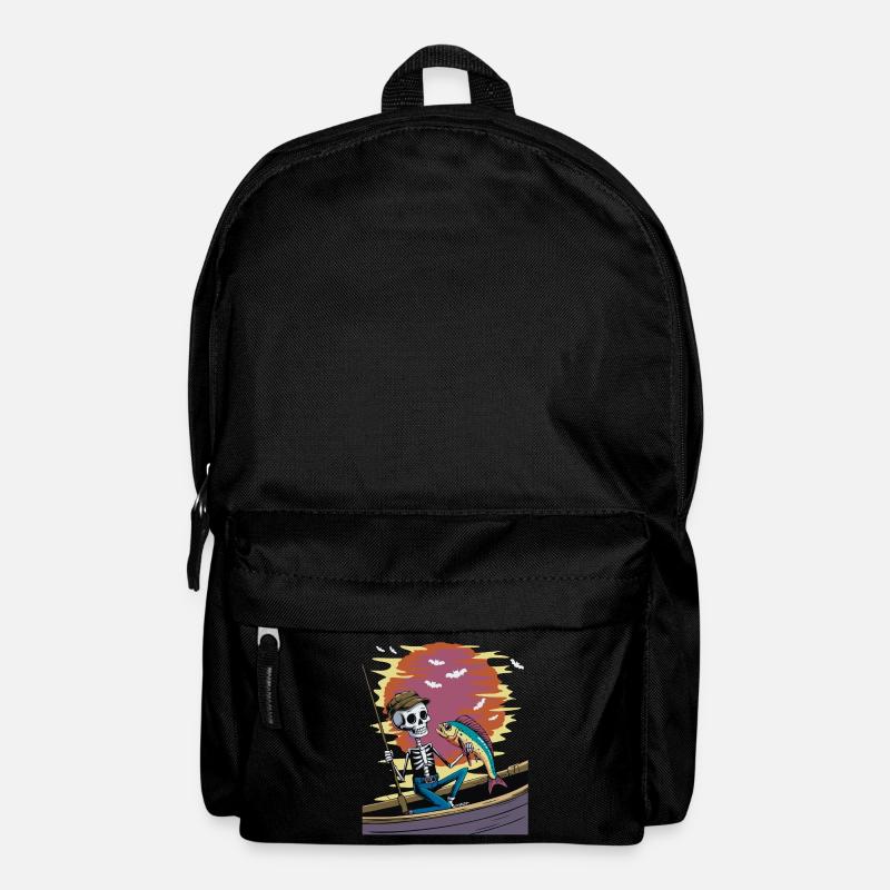 Skeleton angler at sunset dolphinfish mahi - Backpack - black
