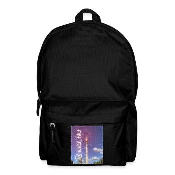 Berlin TV Tower Neon Design - Backpack - black - Front