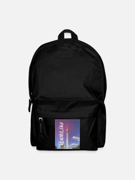 Berlin TV Tower Neon Design - Backpack - black