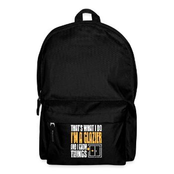 Powered by Glass Retro Window Worker Glazier Pride - Backpack - black - Front