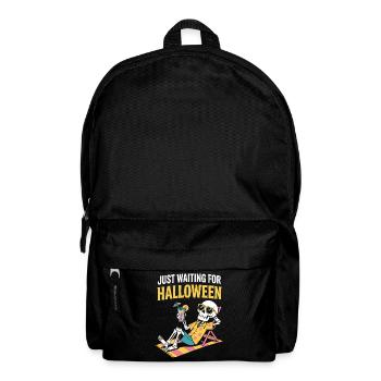 Summer Halloween Waiting For Halloween Skeleton - Backpack - black - Front