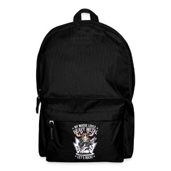 My Moose Loves Heavy Metal – Let's Rock - Backpack - black - Front