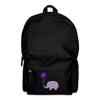 Cute Elephant Flower Magic - Backpack - black - Front