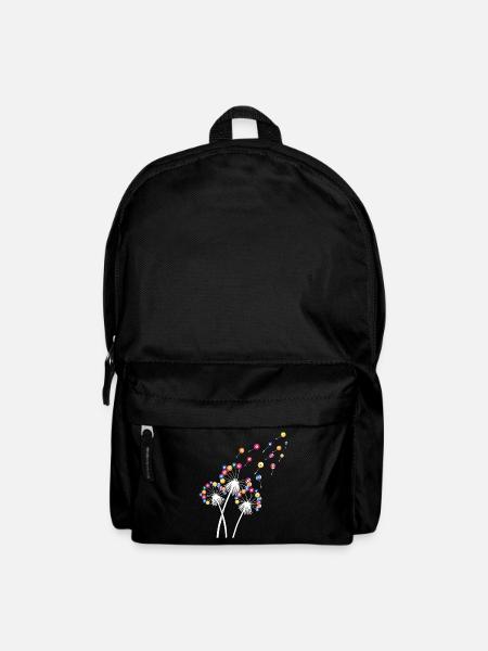 Löwenzahn-Billardkugel, lustiges Queue, Sportkunst - Rucksack - Schwarz