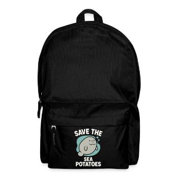 Manatee enthusiast sea beef lover salad love - Backpack - black - Front