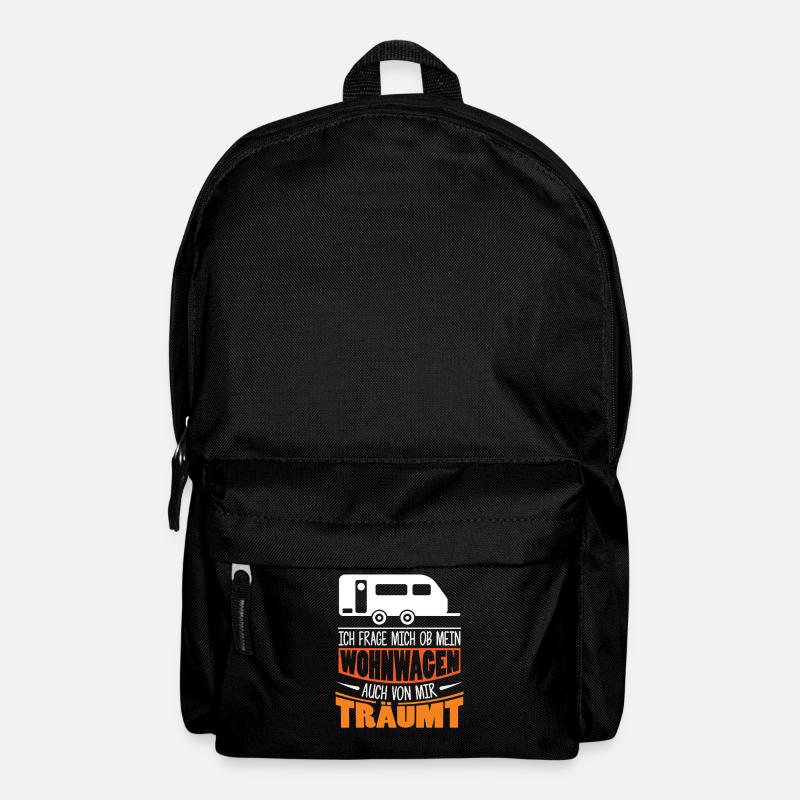 Camper Camping Wohnwagen Spruch - Rucksack - Schwarz