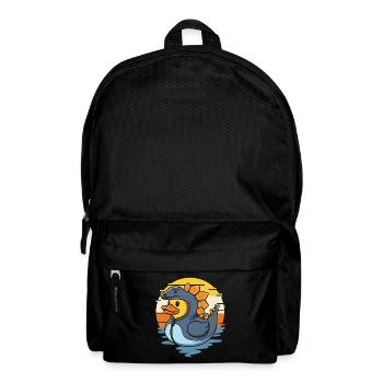 Saurier-Enten-Kreation mit Stegosaurus - Rucksack - Schwarz - Vorne