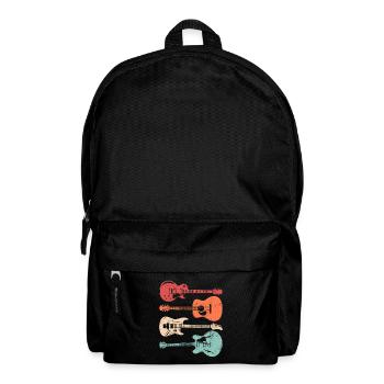 Coole Gitarristen Akustikgitarristen im Retro-Stil - Rucksack - Schwarz - Vorne