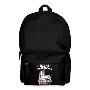 Malle DON'T TALK TO HAVE A FRIEND - Backpack - black - Front